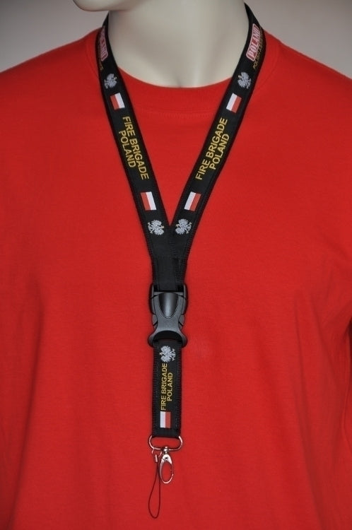 Poland Fire Brigade Key Chain Lanyard - Support Polish Firefighters