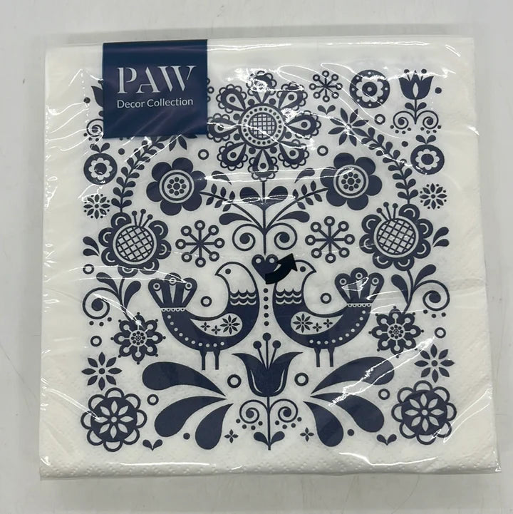 Assorted Polish Folk Patterns Napkins, Maki & Folkstar - set of 20