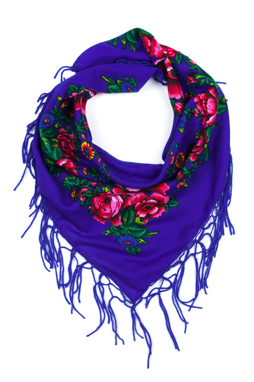 Chusta Folk Scarf with fringes