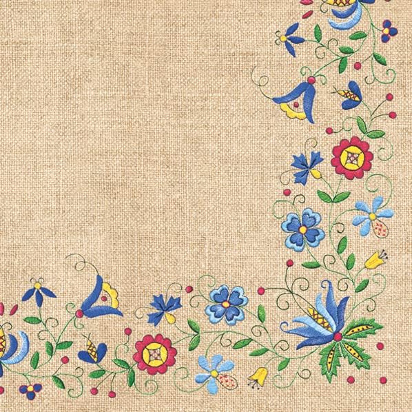 Assorted Polish Folk Patterns Napkins, Maki & Folkstar - set of 20