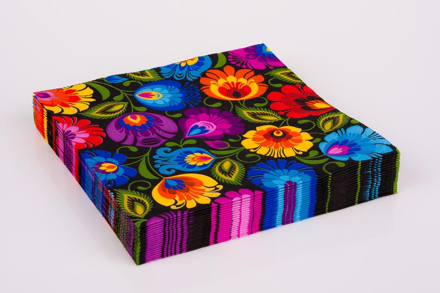 Napkins - Assorted Polish Folk Patterns, set of 20