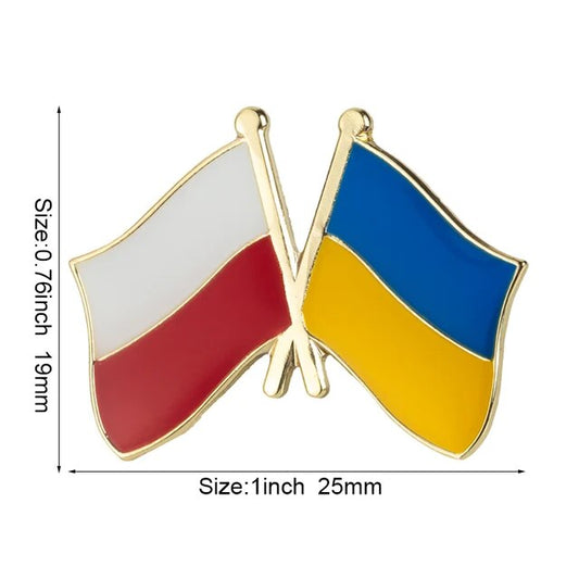 Polish and Ukrainian Flag Pin