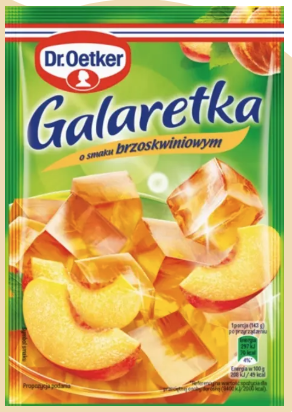 Peach Jelly - Galaretka o Smaky Brzoskwinia - Dr Oetker - 72g