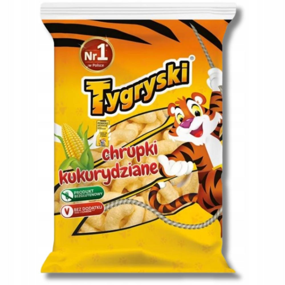 Natural Corn Puffs - Chrupki Kukurydziane Naturalne - Tygryski - 90g
