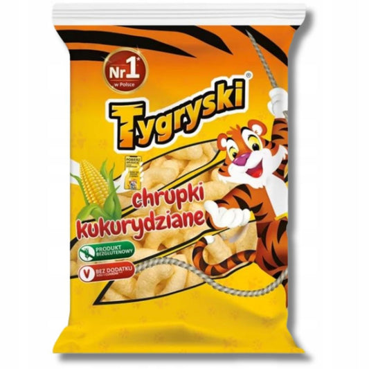 Natural Corn Puffs - Chrupki Kukurydziane Naturalne - Tygryski - 90g