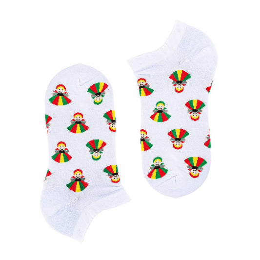 Ankle Socks - Łowicz dolls - White