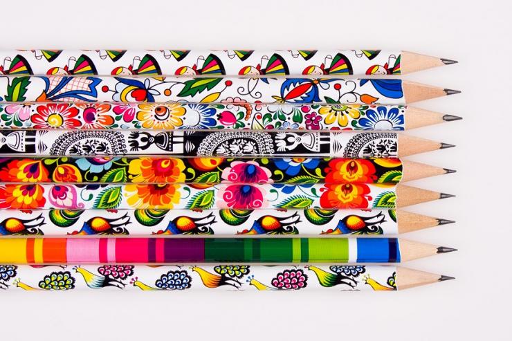 Pencils with Eraser - 6 Pack - Polish motifs
