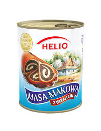 Poppy seeds mass 'HELIO' in tin - Masa Makowa - 850g