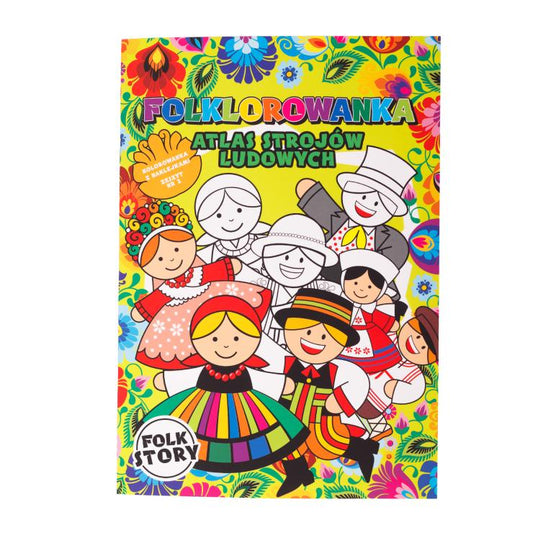 Folk Colourung Book with Stickers - Atlas of Folk Costumes - Folkstar