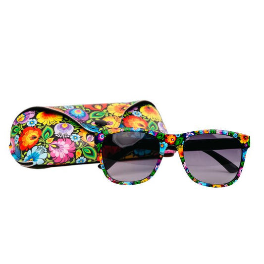 Sunglasses in a Case – Black Łowicz Style - Folkstar