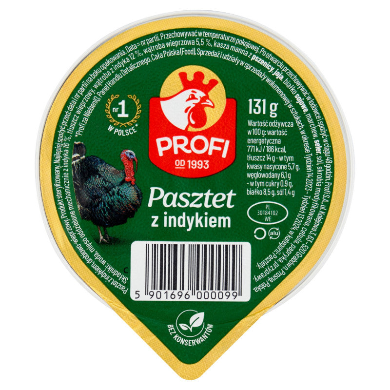 Turkey Pate - Pasztet z Indykiem - Profi - 131g