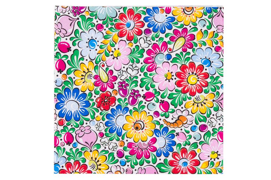 Assorted Polish Folk Patterns Napkins, Maki & Folkstar - set of 20