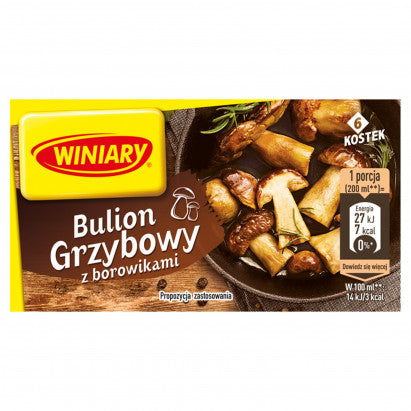 Mushroom Broth Cubes - Bulion Grzybowy Kostki - Winiary - 6 Cubes