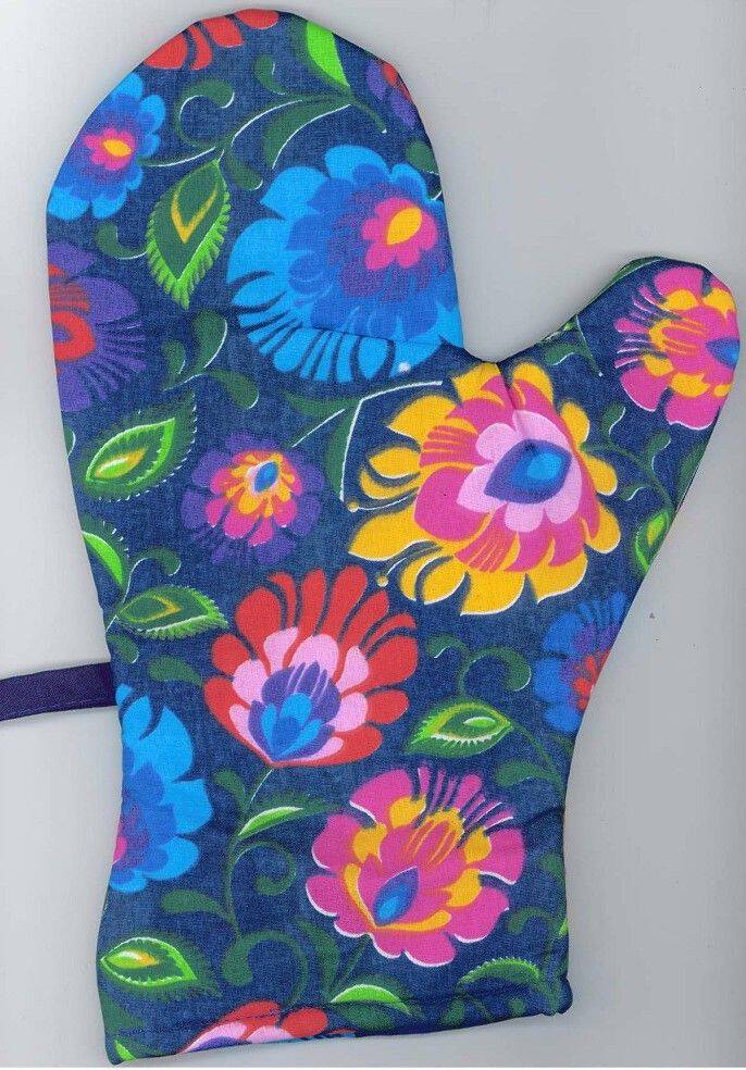 Oven Gloves Mitts - Set of 2 Kitchen Oven Mitts Folk Łowicki