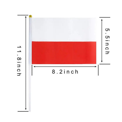 Hand Held Polish Flag