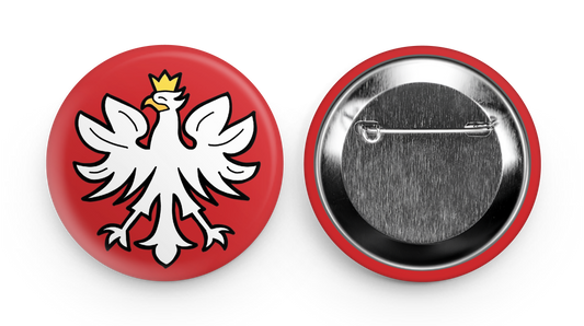 Polish Eagle Button Pin