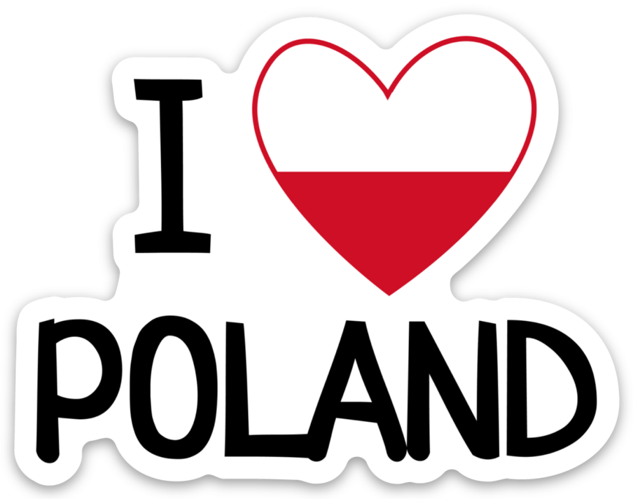 I Love Poland Sticker