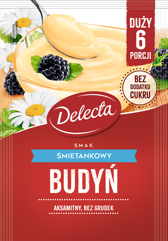 Delecta Cream flavored pudding 64g (Delecta Budyń smak śmietankowy)