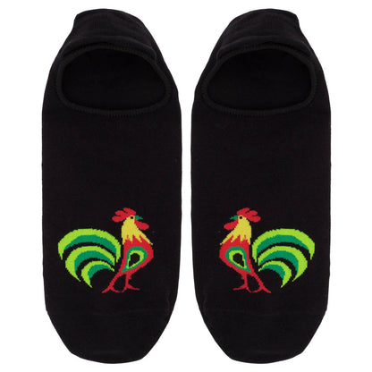 Ankle Socks with a rooster - Black