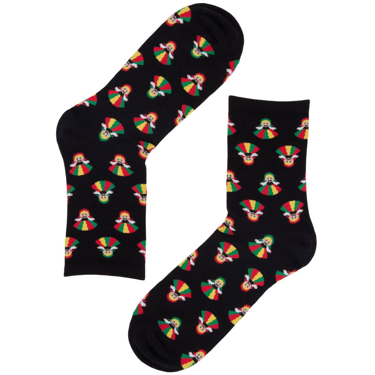 Socks with Women from Lowicz - Black