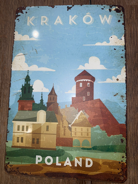 Tin Sign Poster of Krakow
