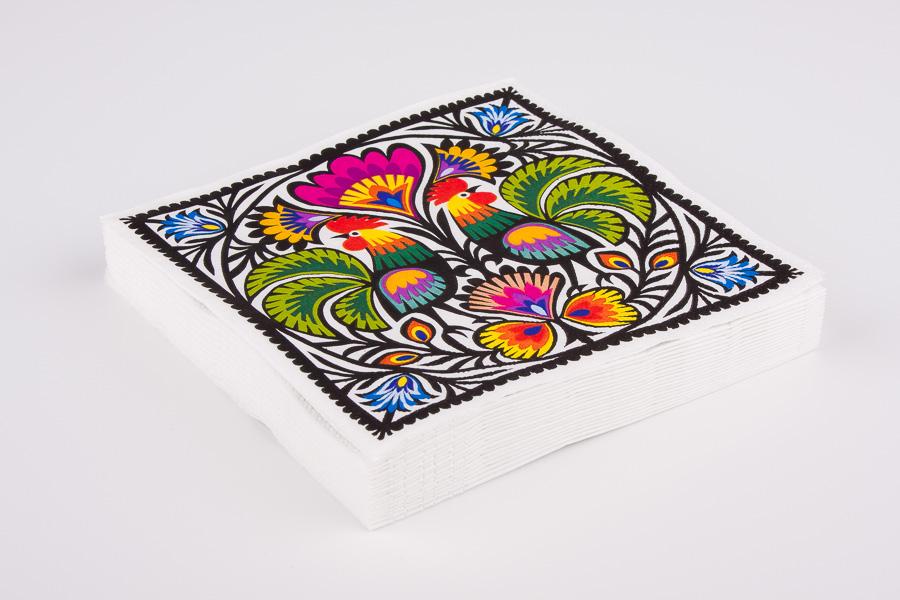 Napkins - Assorted Polish Folk Patterns, set of 20