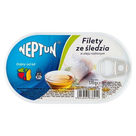 Herrings - Śledzie - Oil or Tomato Sauce - 170g - Neptun