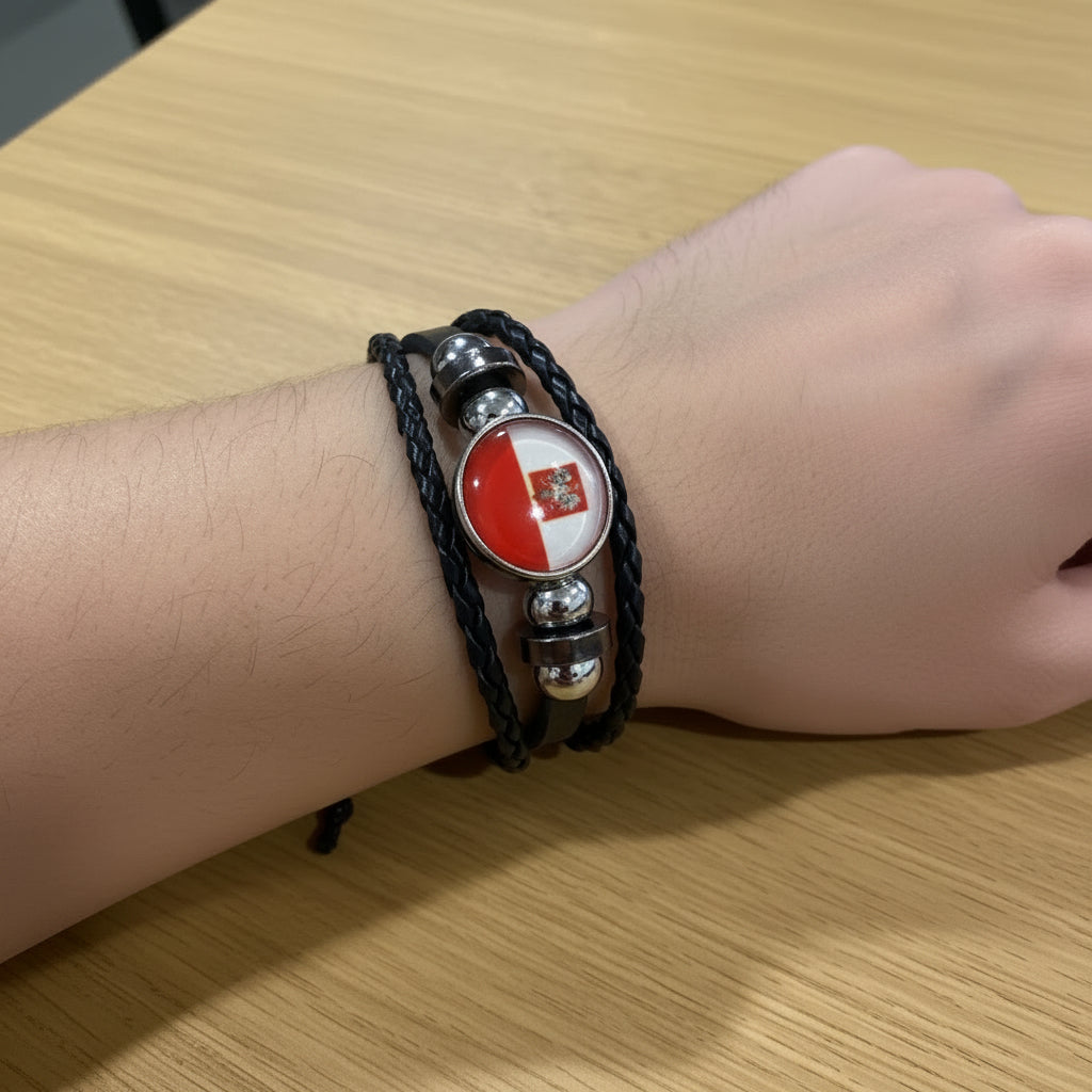 Poland Flag Bracelet