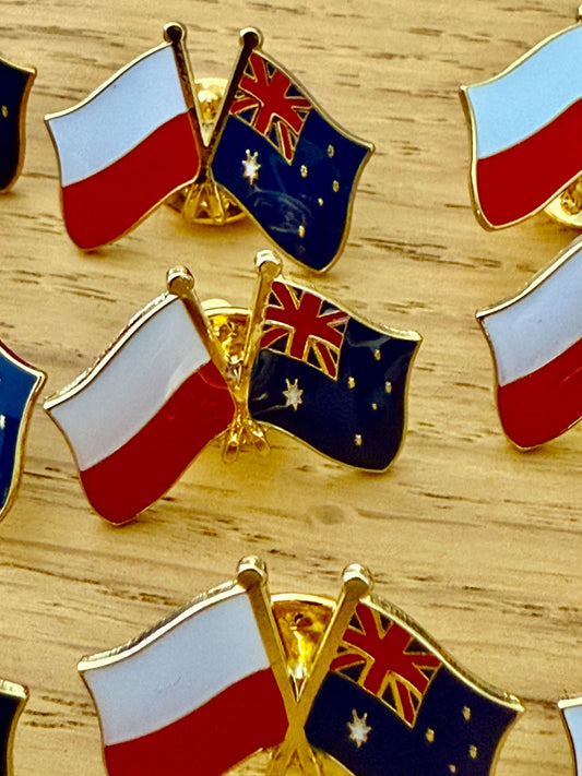 Poland and Australian Flag Pin