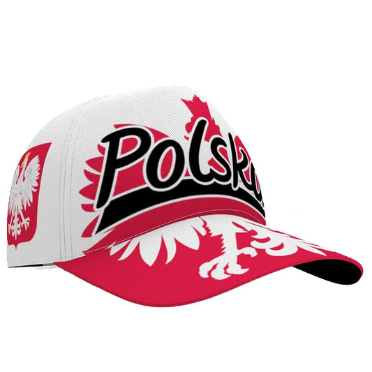 Polish Eagle Baseball Caps - Red & White