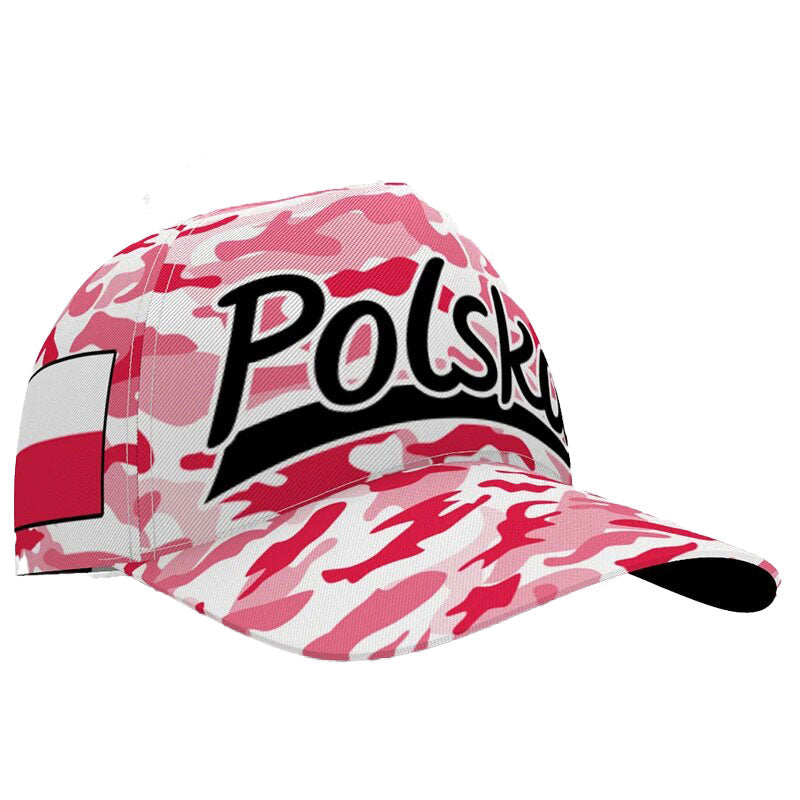 Polish Eagle Baseball Caps - Red & White