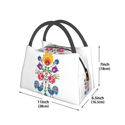 Lunch Bag - Insulated with Polish Folk designs