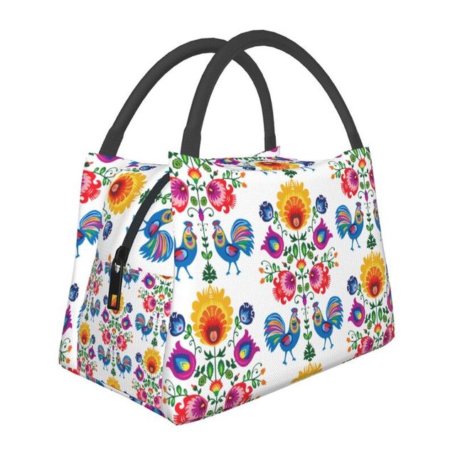 Lunch Bag - Insulated with Polish Folk designs