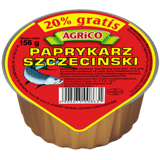 Fish 'Agrico' Pate paprykarz Szczeciński 156g (Ryba 'Agrico' paprykarz szczeciński 156g)