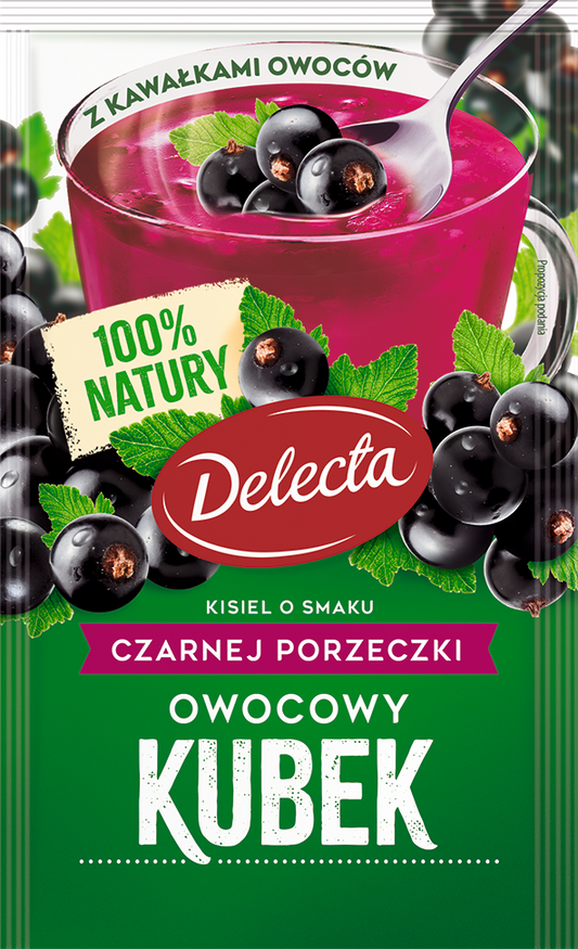 Fruity Mug - Blackcurrent flavored jelly (Kisiel smak czarnej porzeczki) - Delecta