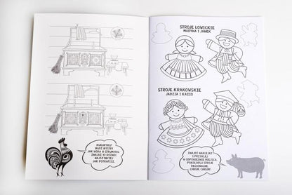 Folk Colouring Book with Stickers