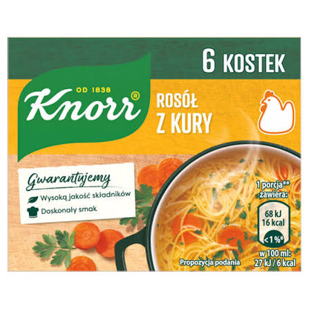 Chicken Stock 6 Cubes- Rosół z Kury - Knorr - 60g