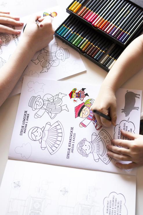 Folk Colouring Book with Stickers