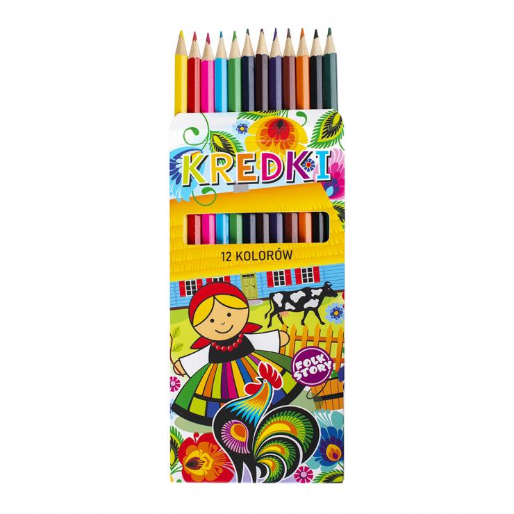 Coloured Pencils 12 pieces - Lowicz pattern