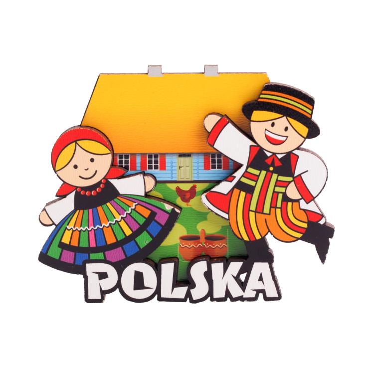 Wooden Magnets - Lowicz Couple