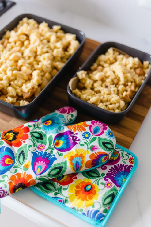 Oven mitt and pot holder – Łowicz pattern