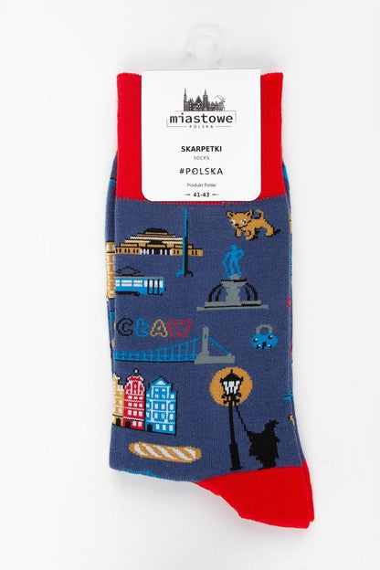 Socks with characteristic of Wrocław - Denim