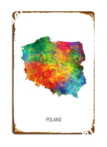 Tin Sign Poster of Poland