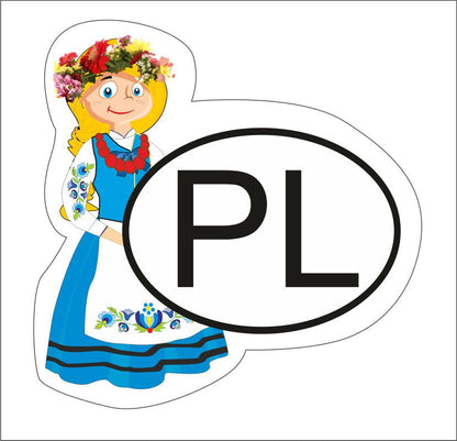 High Quality Car Stickers - Polish Girl