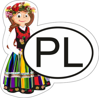 High Quality Car Stickers - Polish Girl